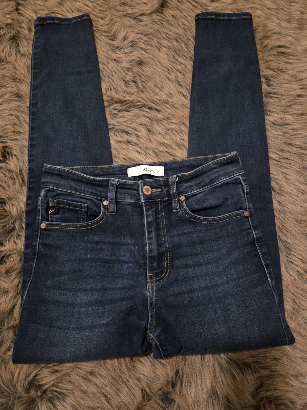 Kancan Dark Indigo Skinny Jeans - Dark Blue